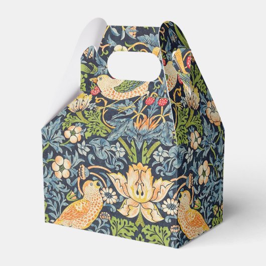 William Morris Strawberry Thief Floral Pattern Bedankdoosjes (Voorkant Zijde)