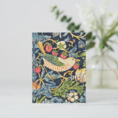William Morris Strawberry Thief Floral Pattern Briefkaart (Staand voorkant)