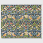 William Morris Strawberry Thief Floral Pattern Cadeaupapier (Vlak)