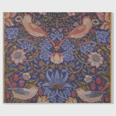 William Morris Strawberry Thief Floral Pattern Cadeaupapier (Vlak)