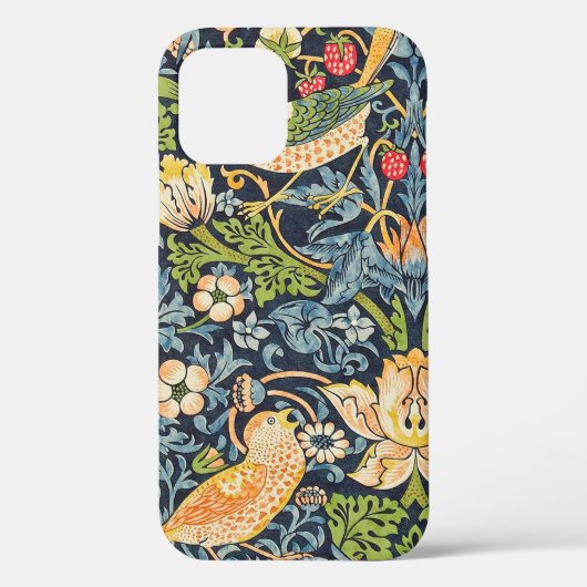 William Morris Strawberry Thief Floral Pattern Case-Mate iPhone Case (Achterkant)