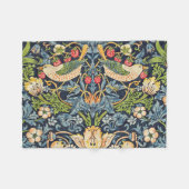 William Morris Strawberry Thief Floral Pattern Fleece Deken (Voorkant (Horizontaal))