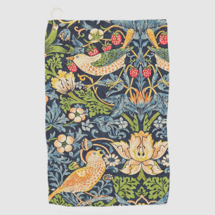 William Morris Strawberry Thief Floral Pattern Golfhanddoek
