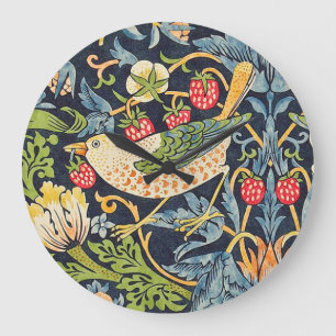 William Morris Strawberry Thief Floral Pattern Grote Klok