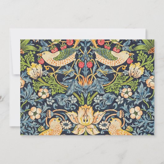 William Morris Strawberry Thief Floral Pattern Kaart (Voorkant)