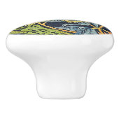 William Morris Strawberry Thief Floral Pattern Keramische Knop (Zijkant)