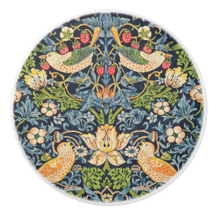 William Morris Strawberry Thief Floral Pattern Keramische Knop
