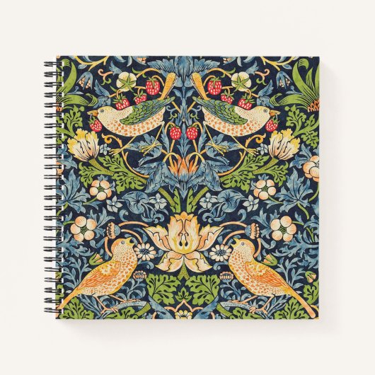 William Morris Strawberry Thief Floral Pattern Notitieboek (Voorkant)