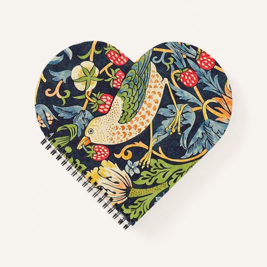 William Morris Strawberry Thief Floral Pattern Notitieboek (Voorkant)