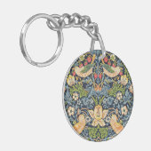William Morris Strawberry Thief Floral Pattern Sleutelhanger (Voorkant Links)