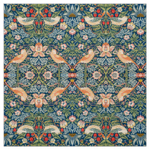 William Morris Strawberry Thief Floral Pattern Stof