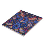 William Morris Strawberry Thief Floral Pattern Tegeltje (Zijkant)