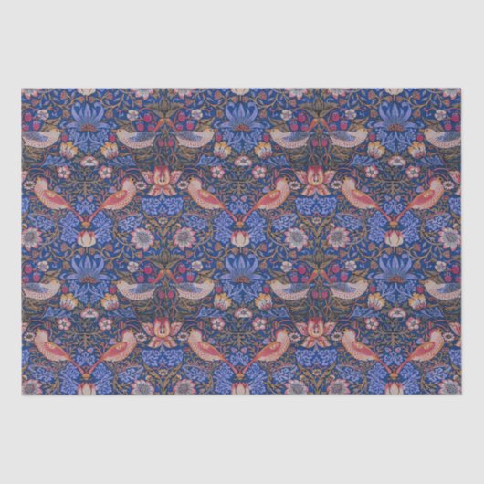 William Morris Strawberry Thief Floral Pattern Tissuepapier (Voorkant)
