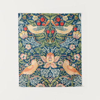 William Morris Strawberry Thief Floral Pattern Wandkleed