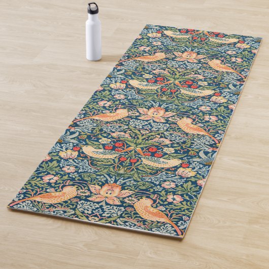 William Morris Strawberry Thief Floral Pattern Yogamat (In situ)
