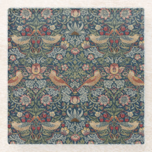  William Morris Strawberry Thief Glazen Onderzetter