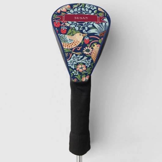 William Morris Strawberry Thief Golf Head Hoesje Golfheadcover (Voorkant)