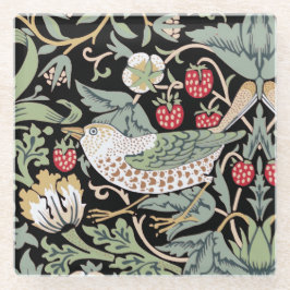 William Morris Strawberry Thief I Black Birds Glazen Onderzetter