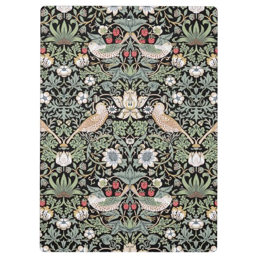 William Morris Strawberry Thief I Black Birds Klembord (Achterkant)