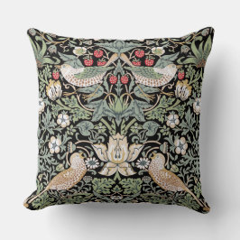 William Morris Strawberry Thief I Black Birds Kussen