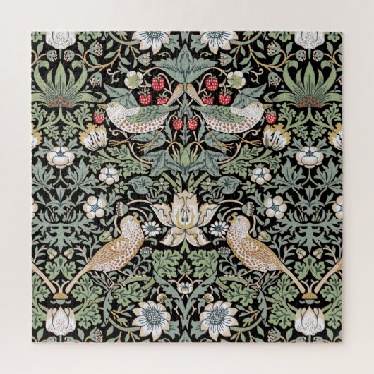 William Morris Strawberry Thief I Black Birds Legpuzzel (Verticaal)