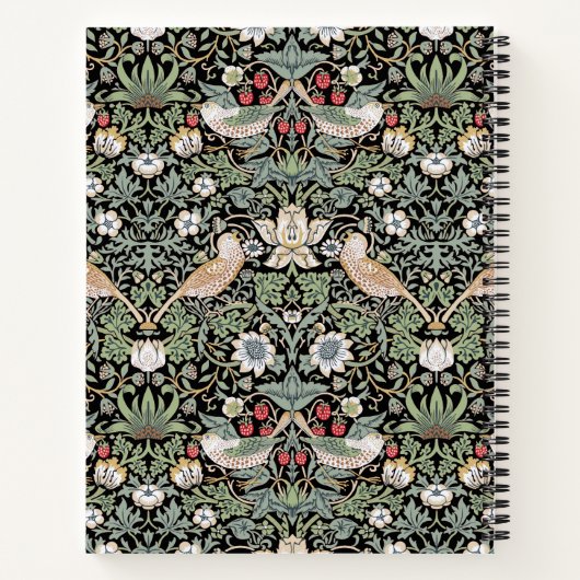 William Morris Strawberry Thief I Black Birds Notitieboek (Achterkant)