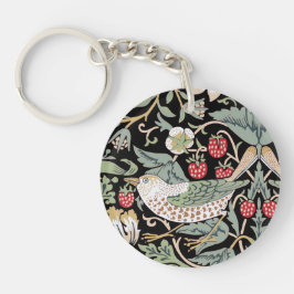 William Morris Strawberry Thief I Black Birds Sleutelhanger