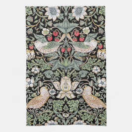 William Morris Strawberry Thief I Black Birds Theedoek