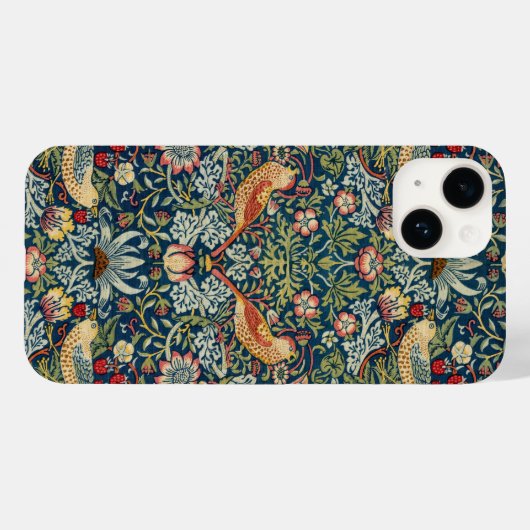 William Morris Strawberry Thief IPhone 14 Coque (Verso (horizontal))