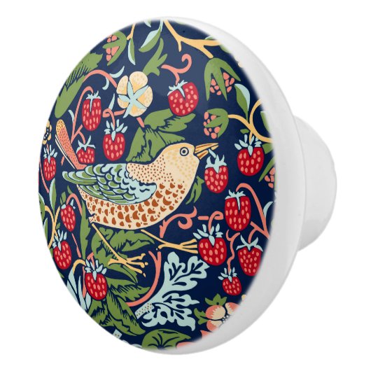 William Morris Strawberry Thief Keramische Knop (Rechts)