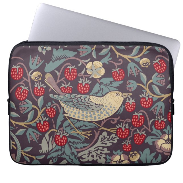 William Morris Strawberry Thief Laptop Sleeve (Voorkant)