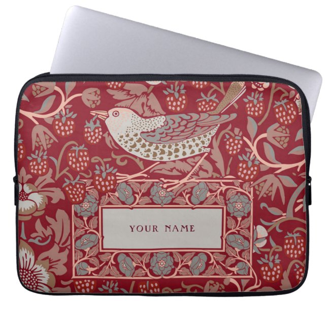 William Morris Strawberry Thief Laptop Sleeve (Voorkant)