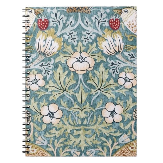 William Morris Strawberry Thief Light Design Notitieboek (Voorkant)