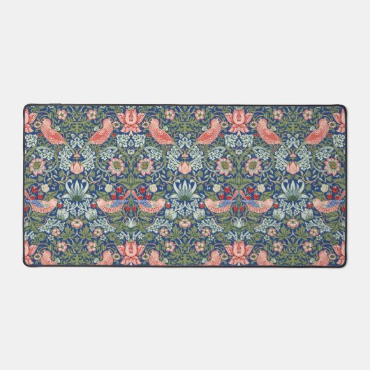 William Morris Strawberry Thief Marine Corail (Recto)