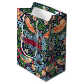William Morris Strawberry Thief Medium Gift Bag Medium Cadeauzakje (Voorkant Gekanteld)