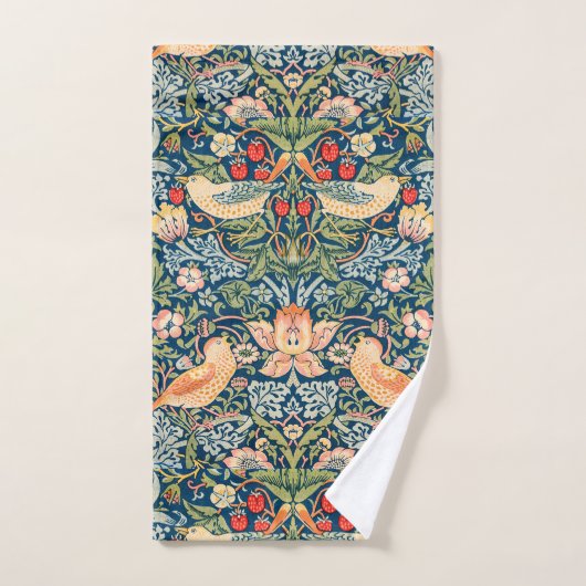 William Morris Strawberry Thief Motif floral (Serviette à main)