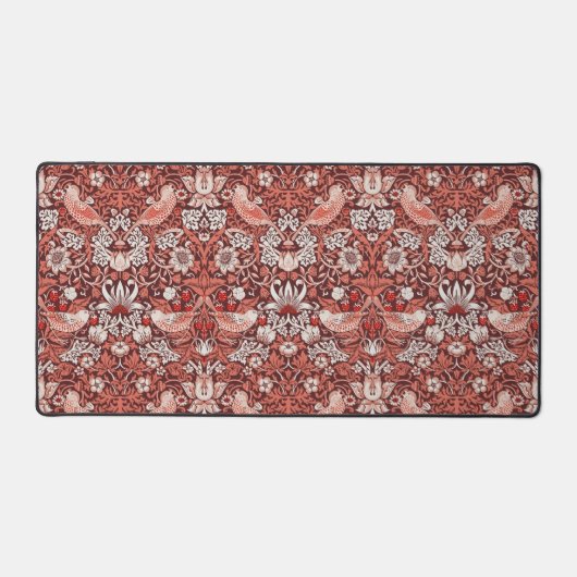 William Morris Strawberry Thief Oiseau en Terracot (Recto)