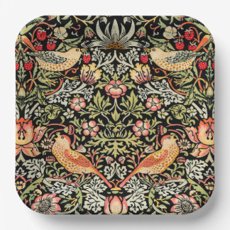 William Morris Strawberry Thief Papieren Bordje