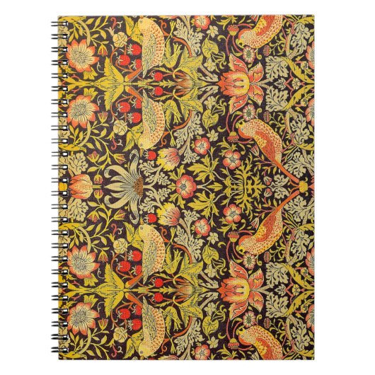 William Morris Strawberry Thief-patroon Notitieboek (Voorkant)