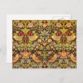 William Morris Strawberry Thief Pattern Briefkaart (Voorkant / Achterkant)
