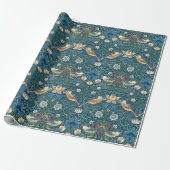 William Morris Strawberry Thief Pattern Cadeaupapier (Uitgerold)