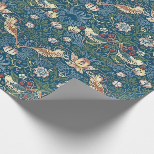 William Morris Strawberry Thief Pattern Cadeaupapier (Hoek)