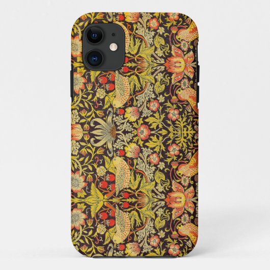 William Morris Strawberry Thief Pattern Case-Mate iPhone Case (Achterkant)