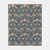 William Morris Strawberry Thief Pattern Fleece Deken (Voorkant)