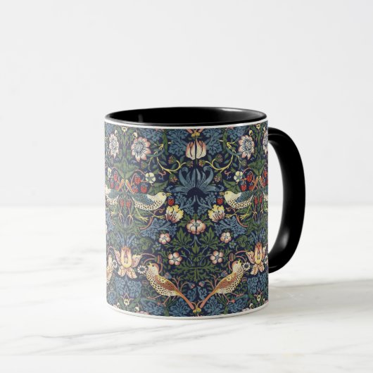William Morris  Strawberry Thief Pattern Mok (Voorkant rechts)