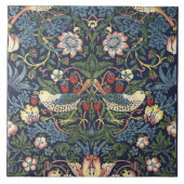 William Morris  Strawberry Thief Pattern Tegeltje (Voorkant)