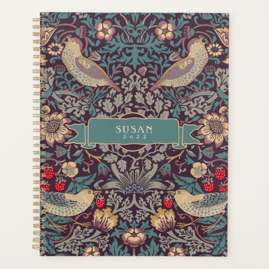 William Morris Strawberry Thief Planner (Voorkant)
