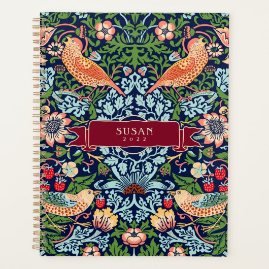 William Morris Strawberry Thief Planner (Voorkant)