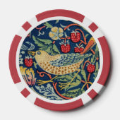 William Morris - Strawberry Thief Poker Chips (Achterkant)