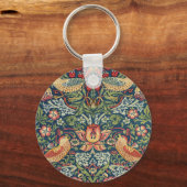 William Morris Strawberry Thief Rested Versie Sleutelhanger (Voorkant)